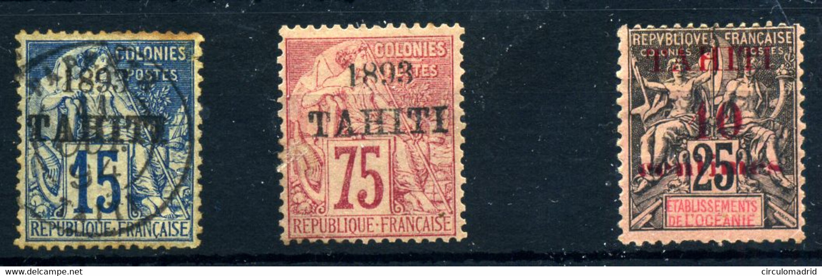 Tahiti Nº 24 Usado, 29* Y 31*. Año 1893. - Unused Stamps