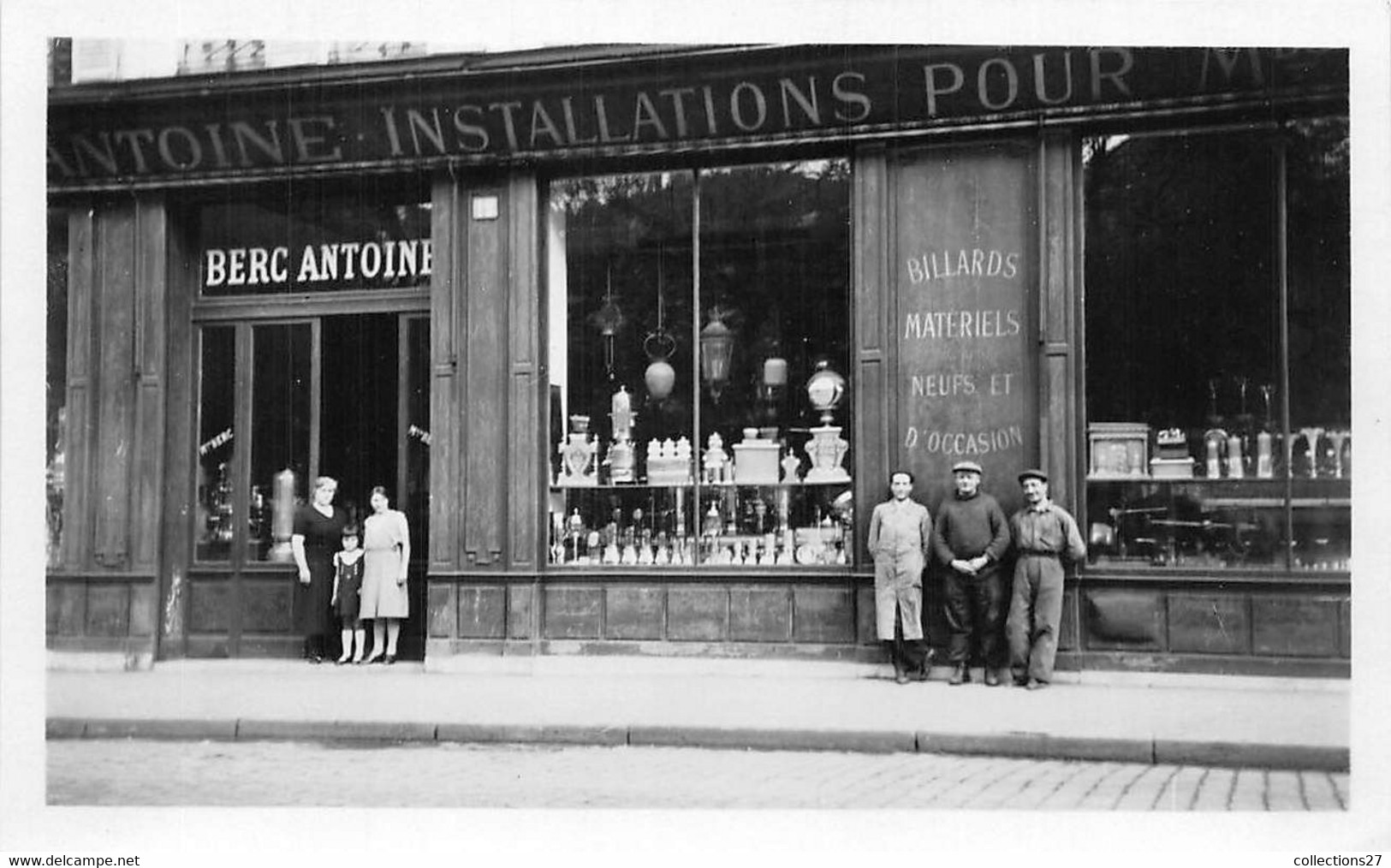 PARIS-75011- CARTE-PHOTO-PLUS PETITE PHOTO -MAGASIN ANTOINE GASTON BERC 10/12 BOULEVARD RICHARD LENOIR - Arrondissement: 11