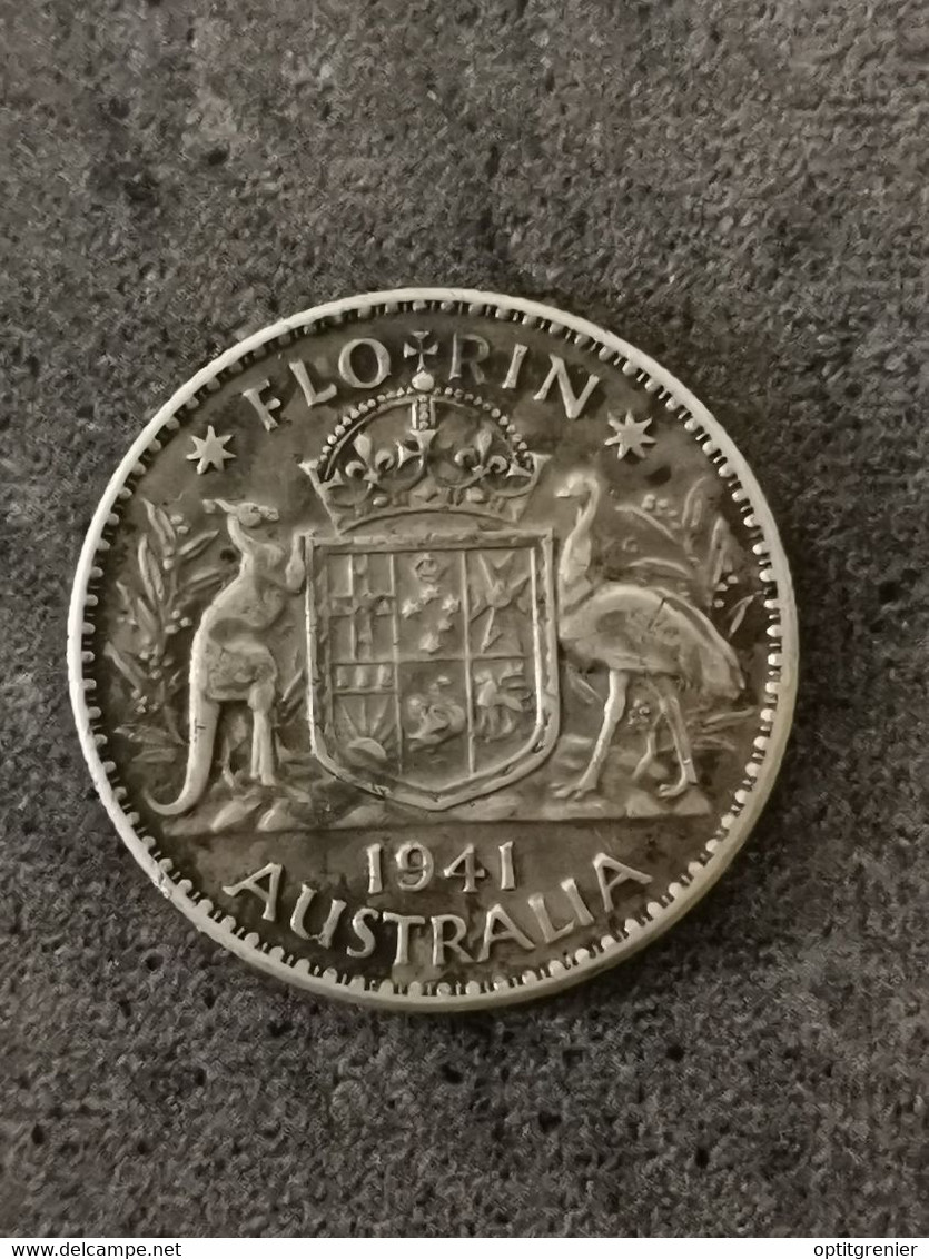 1 FLORIN ARGENT 1941 AUSTRALIE / AUSTRALIA SILVER - Florin