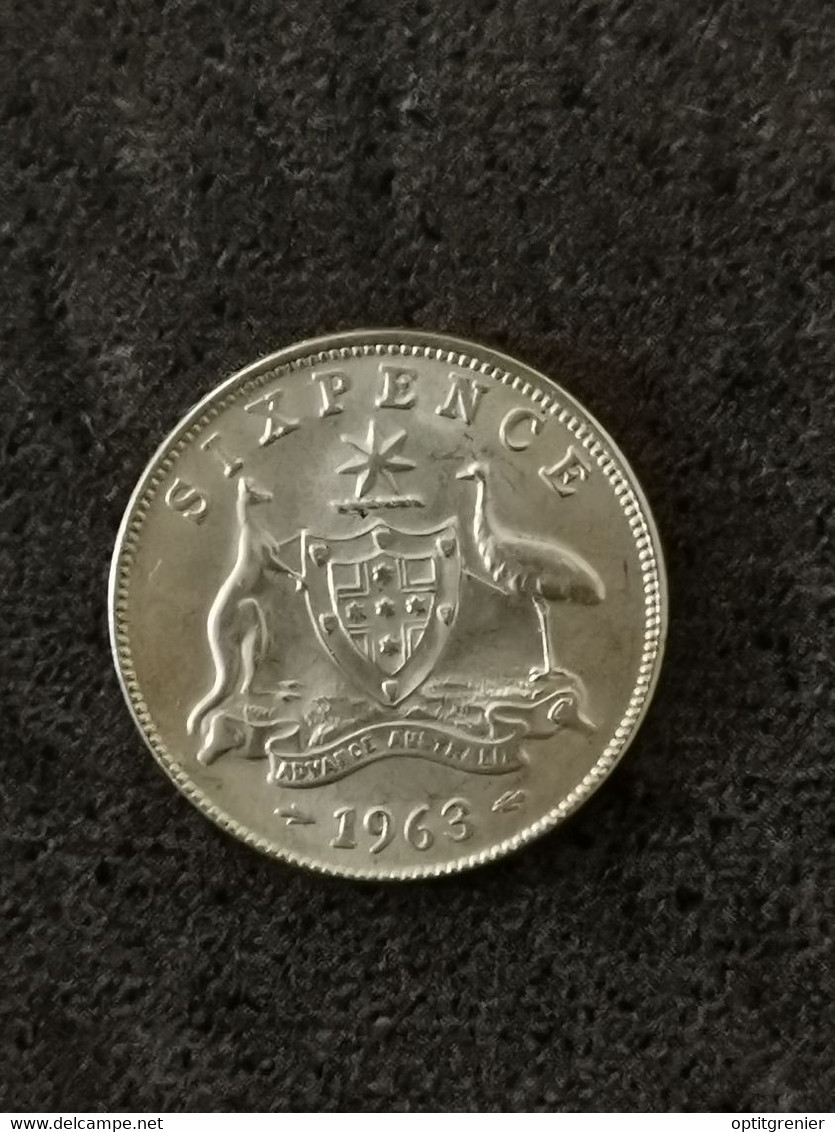 6 PENCE ARGENT 1963 AUSTRALIE / AUSTRALIA SILVER - Sixpence