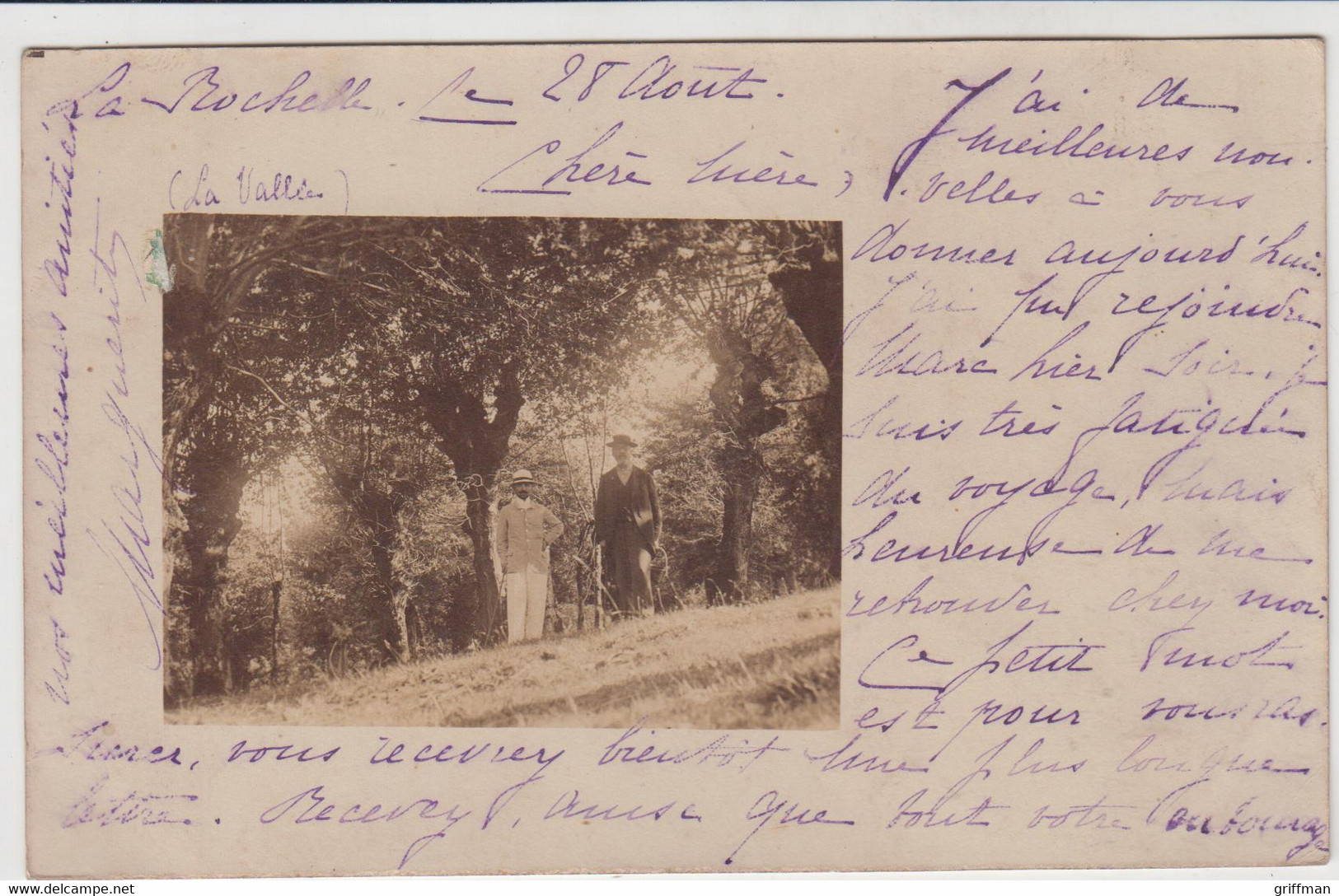 ENVIRONS DE PONT L'ABBE D'ARNOULT LA VALLEE PHOTO CARTE PRECURSEUR 1901 TBE - Pont-l'Abbé-d'Arnoult