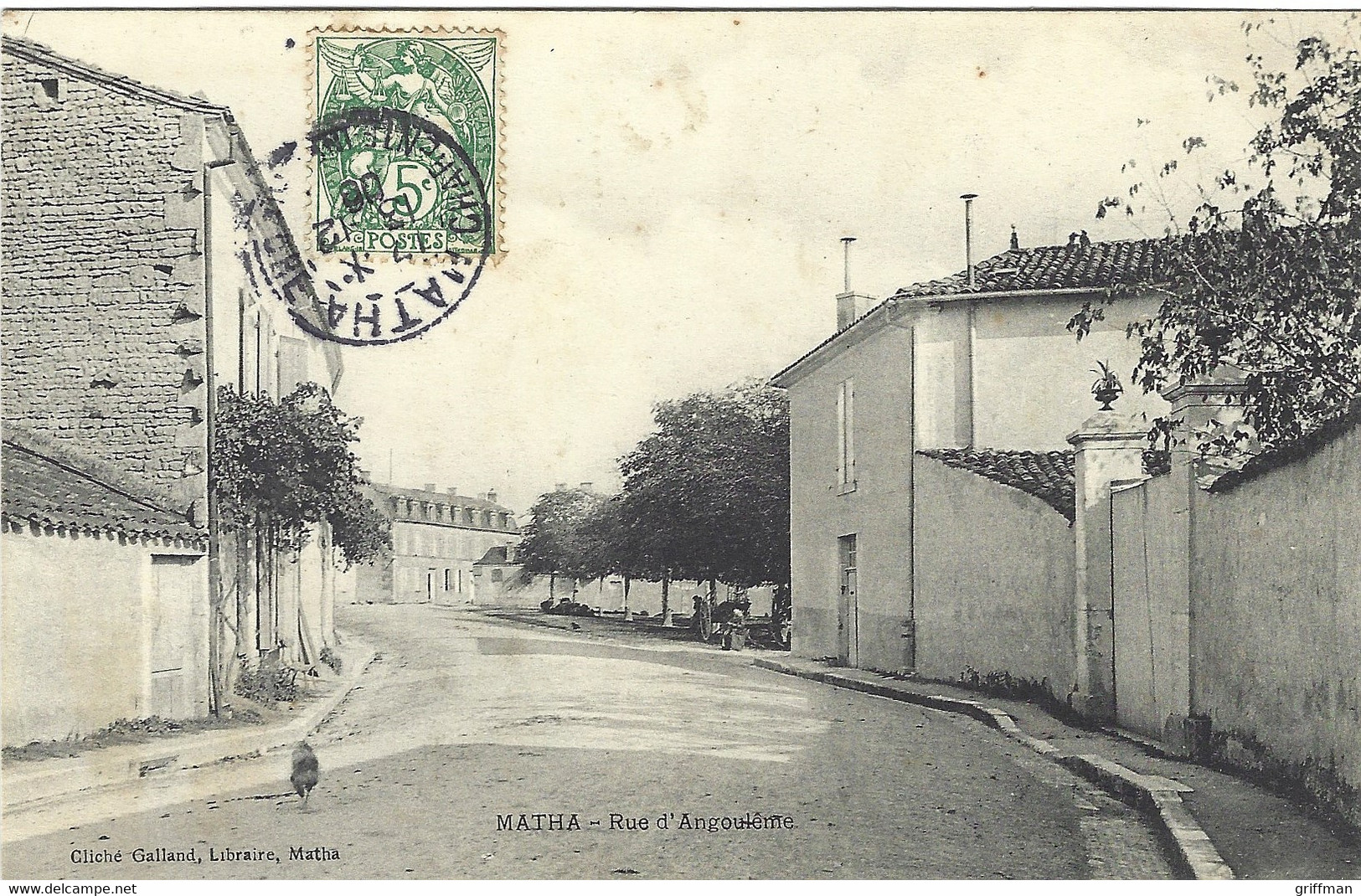 MATHA RUE D'ANGOULEME 1906 TBE - Matha