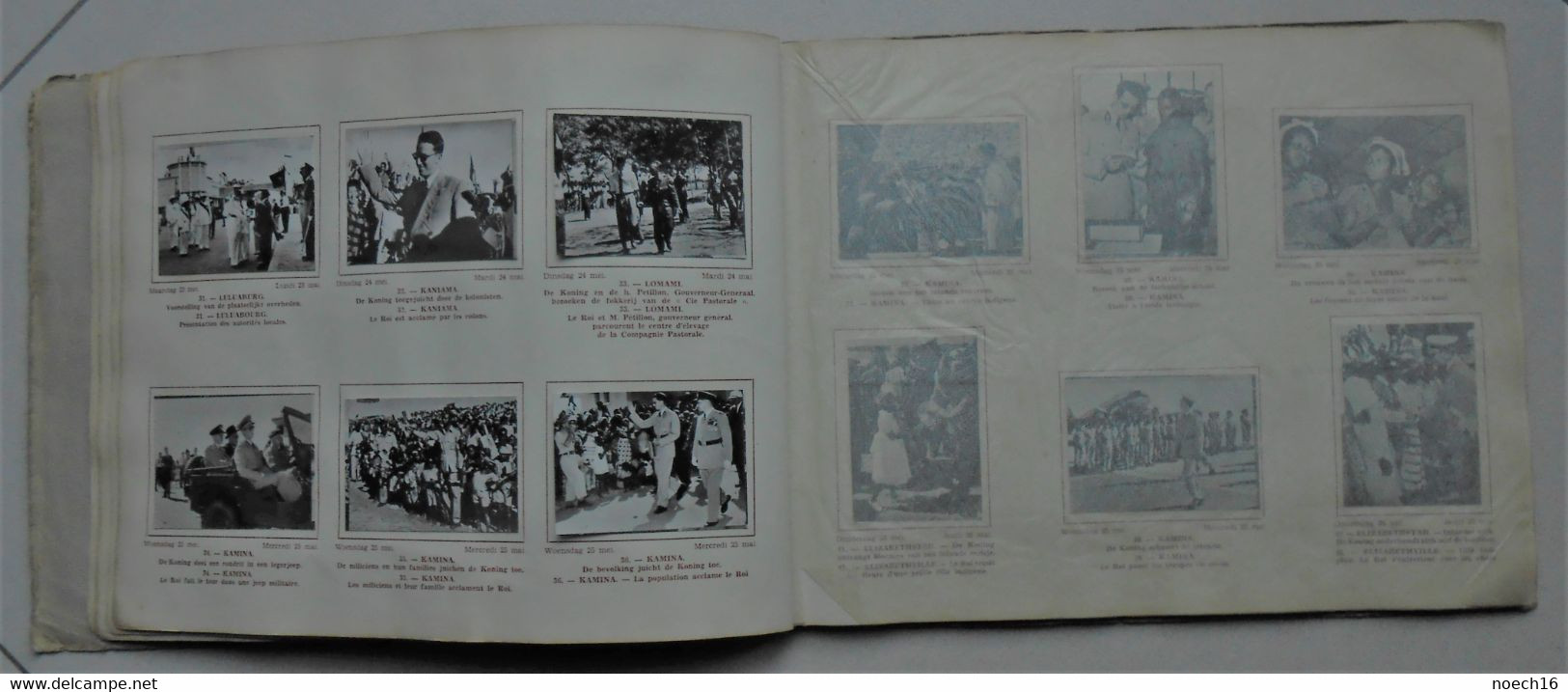 Album Chromos Vignettes Complet Voyage Baudouin 1er Au Congo Belge 1955 - Albums & Catalogues