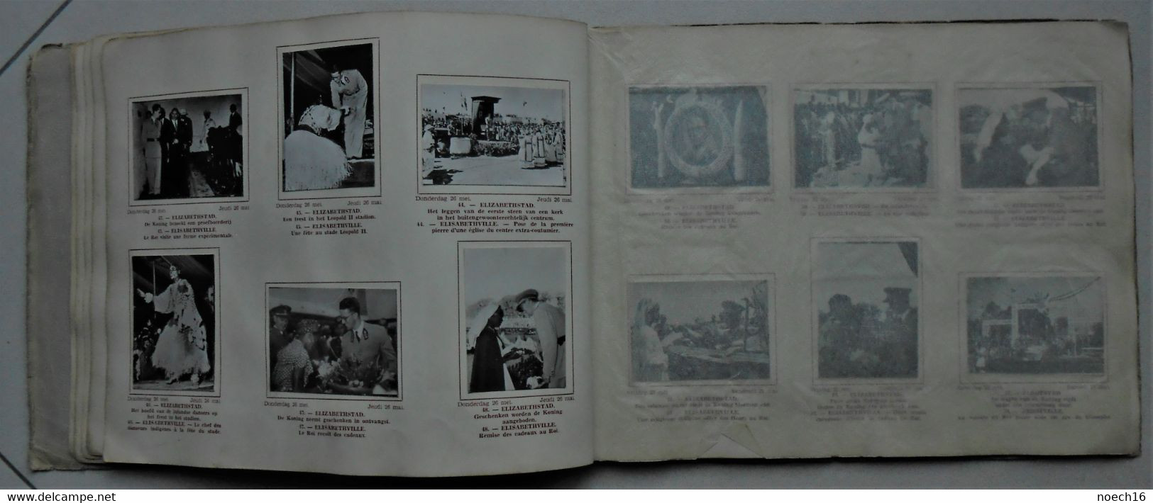 Album Chromos Vignettes Complet Voyage Baudouin 1er Au Congo Belge 1955 - Albums & Catalogues