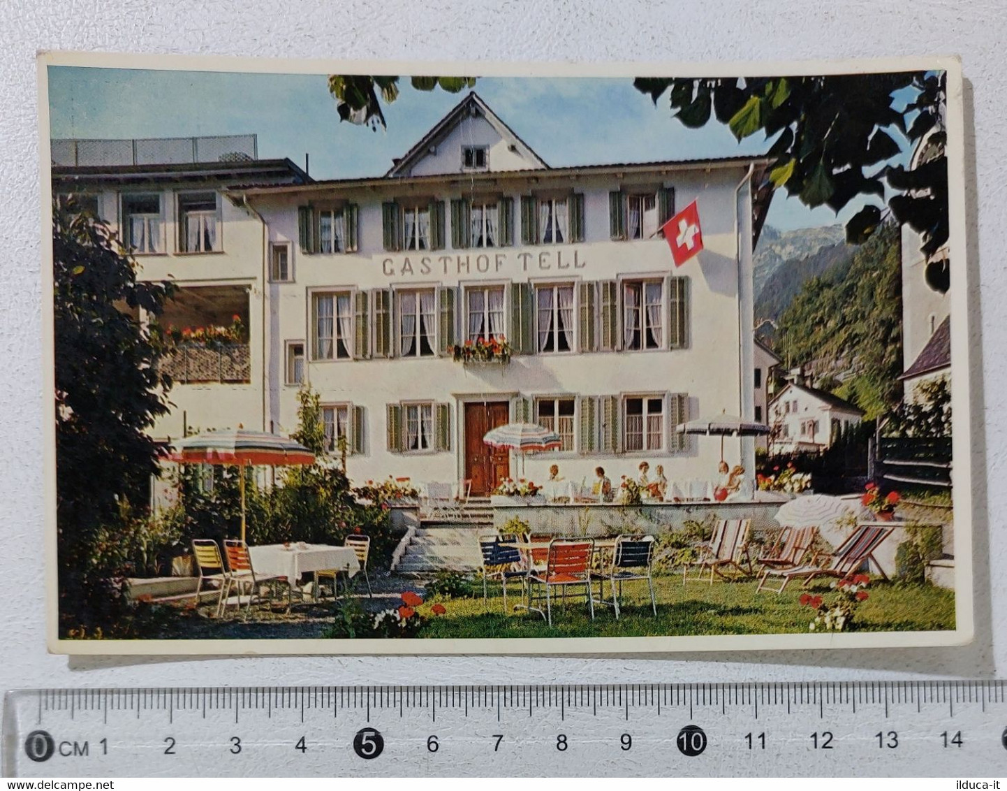 I121782 Cartolina Svizzera - Hotel Tell - Muhlehorn Am Walensee - VG1963 - Mühlehorn