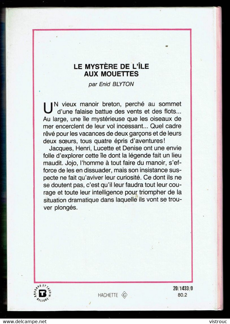 "Le Mystère De L'île Aux Mouettes" - Enid BLYTON - Bibliothèque Rose HACHETTE. - Bibliothèque Rose
