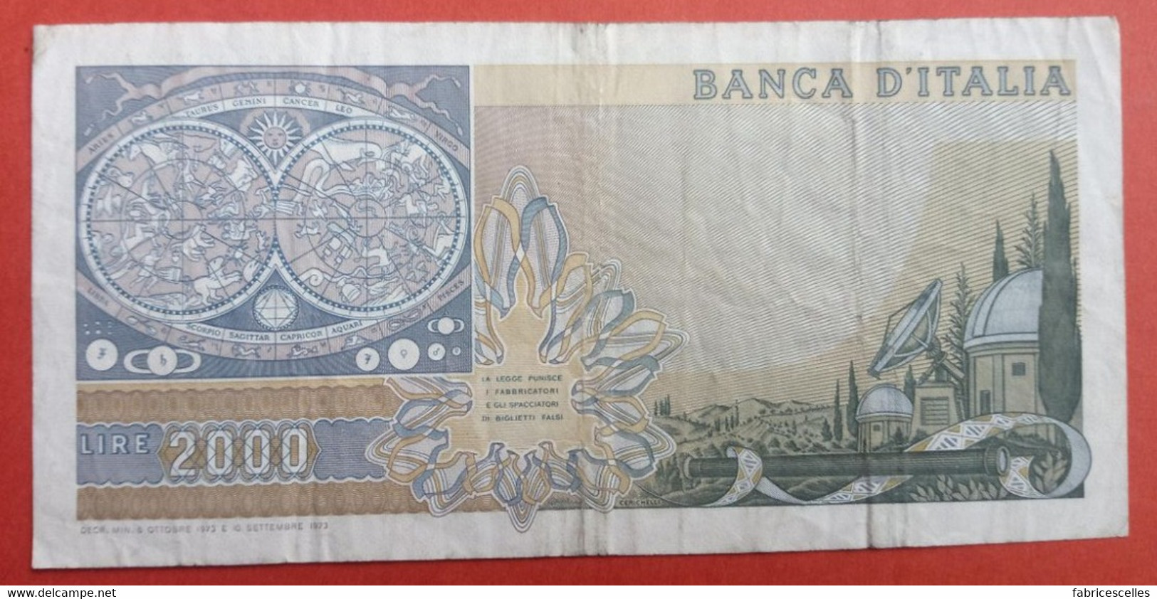 Italie - Billet De  2000 Lires - 2000 Lire