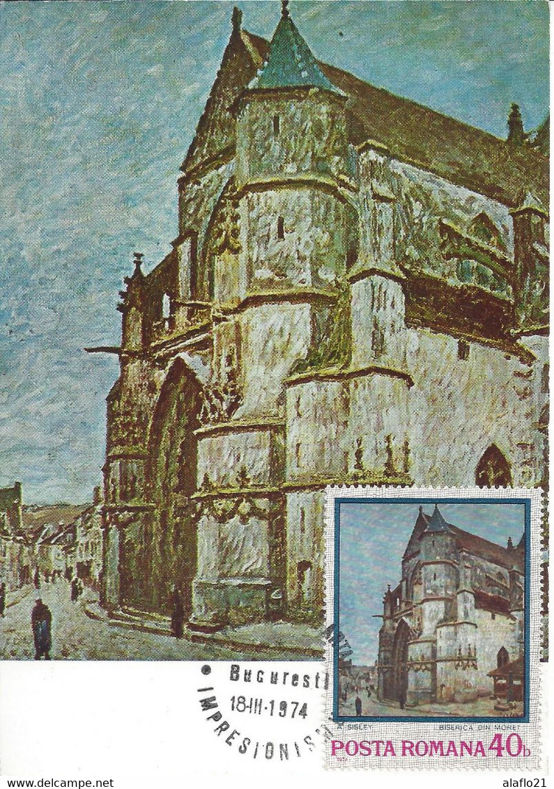 ROUMANIE - N° 2823 - CARTE MAXIMUM 1er JOUR - OEUVRE D'Alfred SISLEY - Maximumkarten (MC)