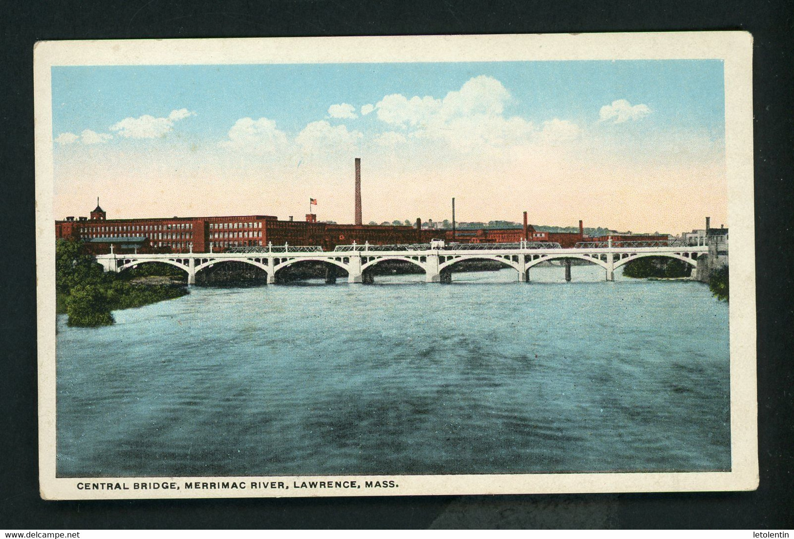 CPA - USA - LAWRENCE - CENTRAL BRIDGE, MERRIMAC RIVER - Lawrence