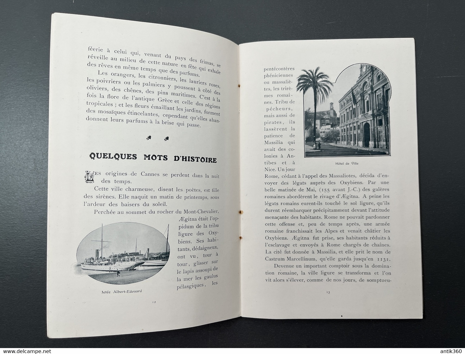 Guide Touristique Ancien CANNES Et Ses Environs  Avec Plan Dépliant 1909 - Dépliants Touristiques