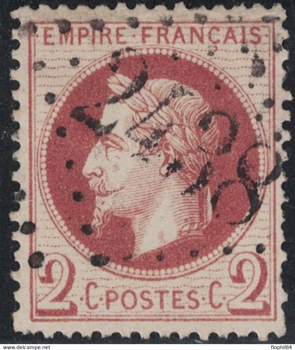 EMPIRE - N°26B - OBLITERATION - GC2438 - MONTBRISON - LOIRE - COTE TIMBRE 55€. - 1863-1870 Napoleon III Gelauwerd