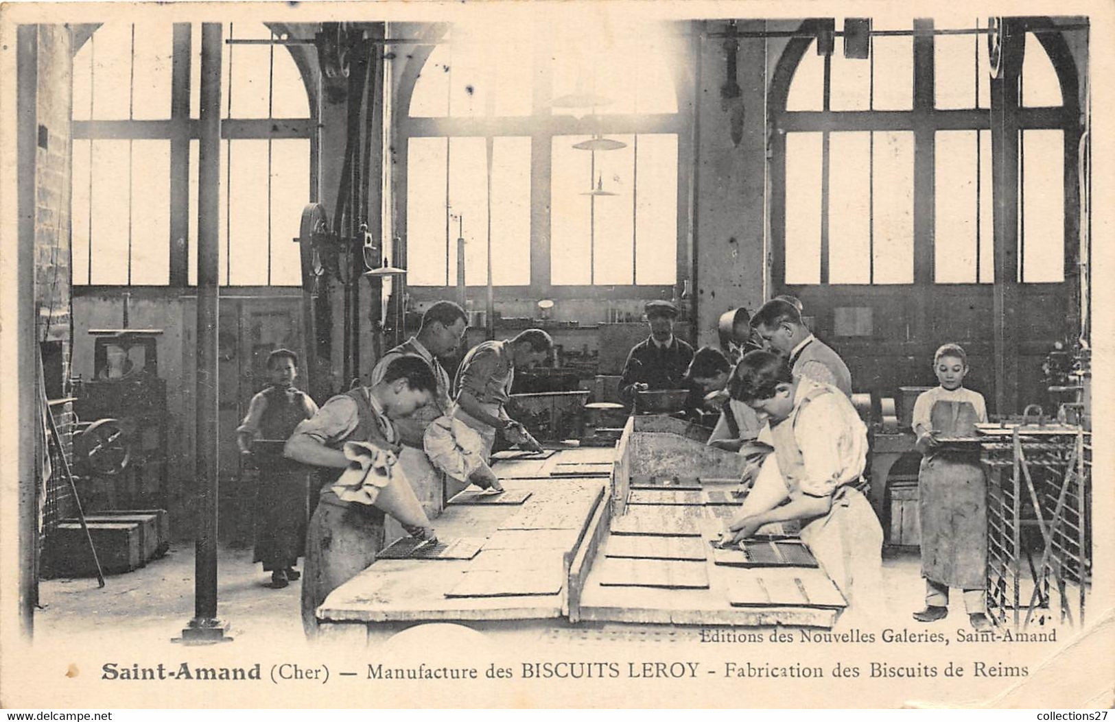 18-SAINT-AMAND-MANUFACTURE DES BISCUITS LEROY- FABRICATION DES BISCUITS DE REIMS - Saint-Amand-Montrond