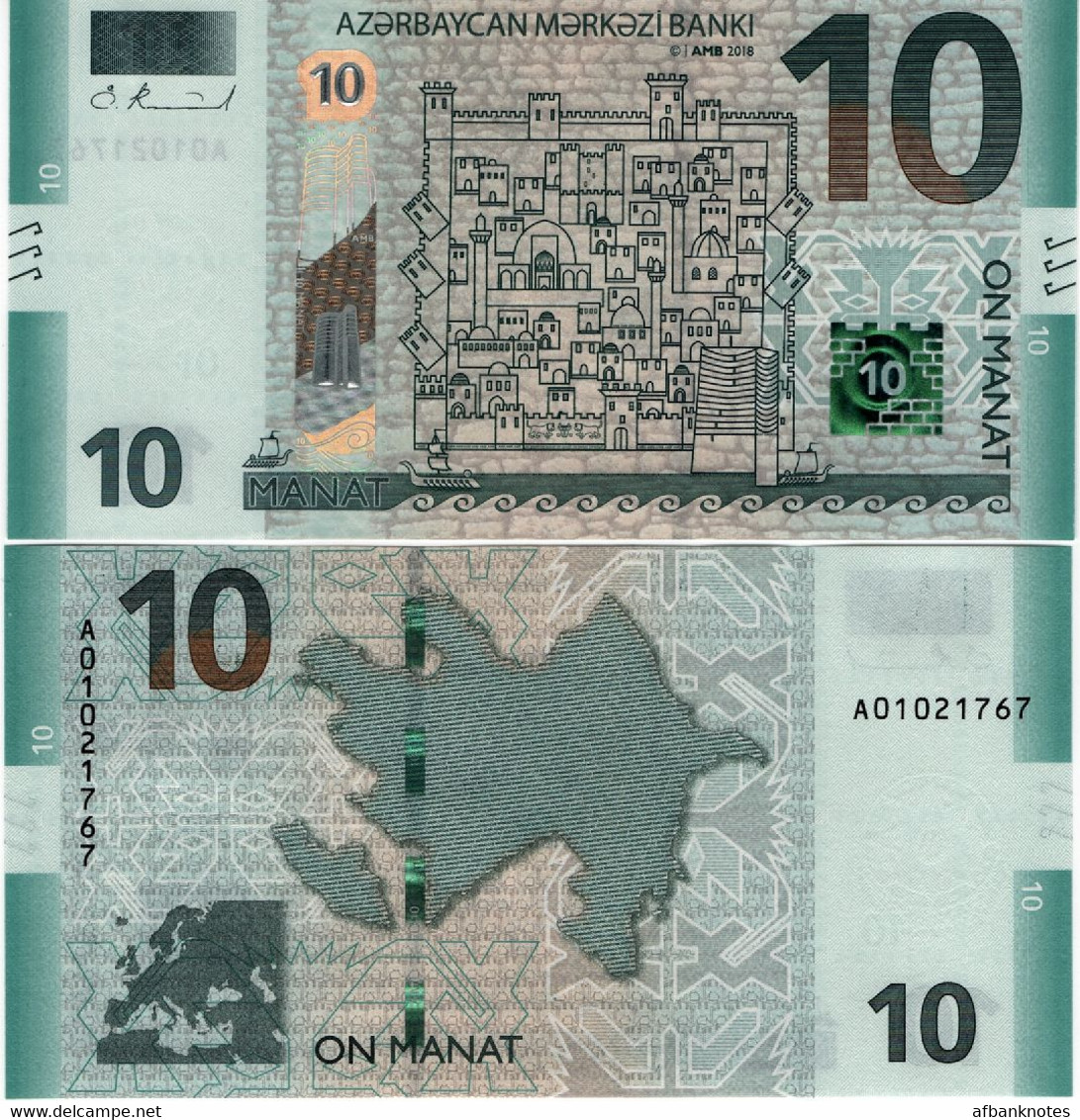 AZERBAIJAN      10 Manat       P-W33       2018 (2019)       UNC - Aserbaidschan