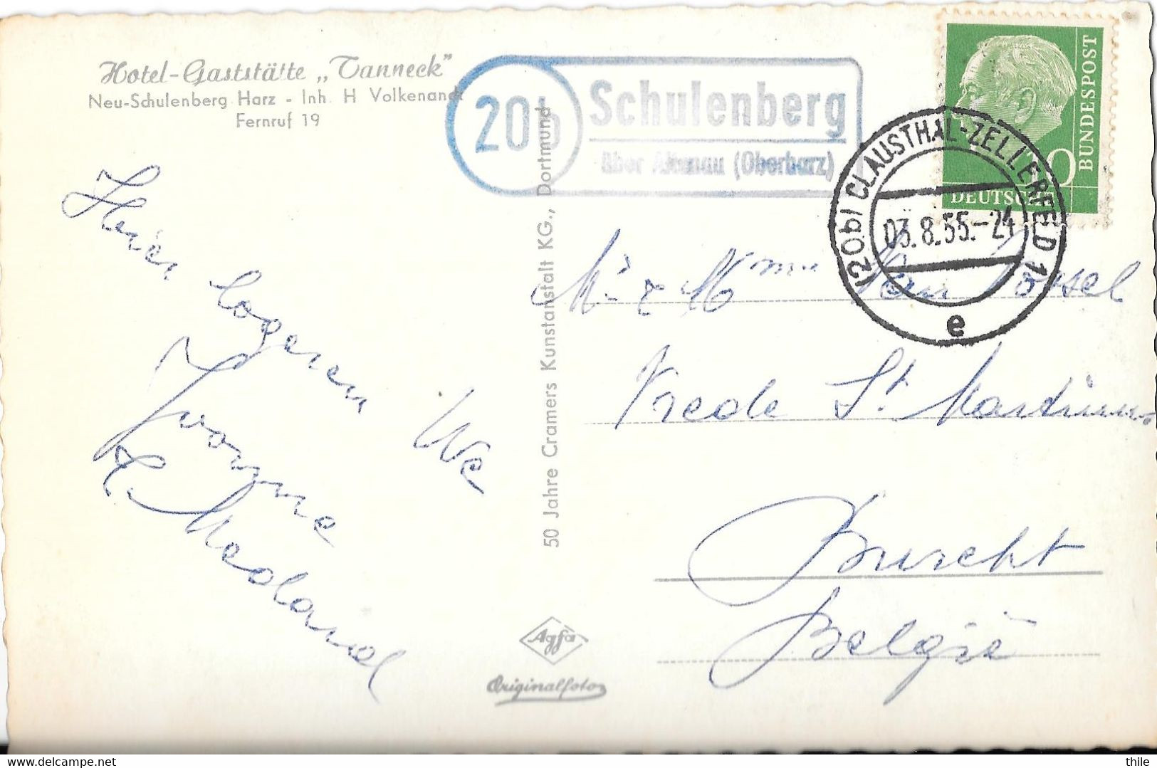 NEU-SCHULENBERG - Hotel-Gastätte "TANNECK" - 1955 - Oberharz