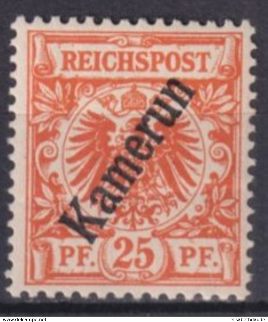 CAMEROUN ALLEMAND -1896 - YVERT N°5 * MLH (PETIT PLI) - COTE = 38 EUR - Unused Stamps