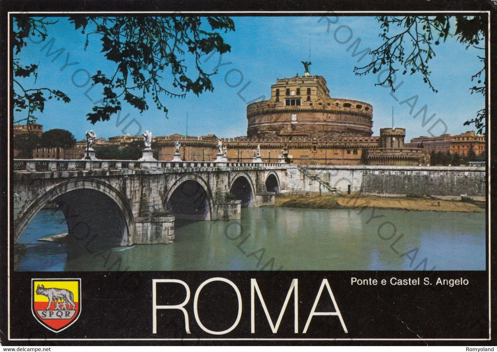 CARTOLINA  ROMA,LAZIO,PONTE E CASTEL S.ANGELO,MEMORIA,CULTURA,RELIGIONE,IMPERO ROMANO,BELLA ITALIA,NON VIAGGIATA - Bruggen