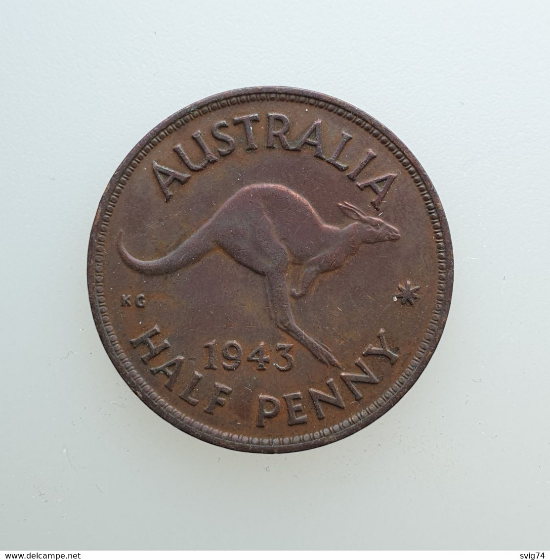 Australia - George VI - 1943 - ½ Penny - ½ Penny