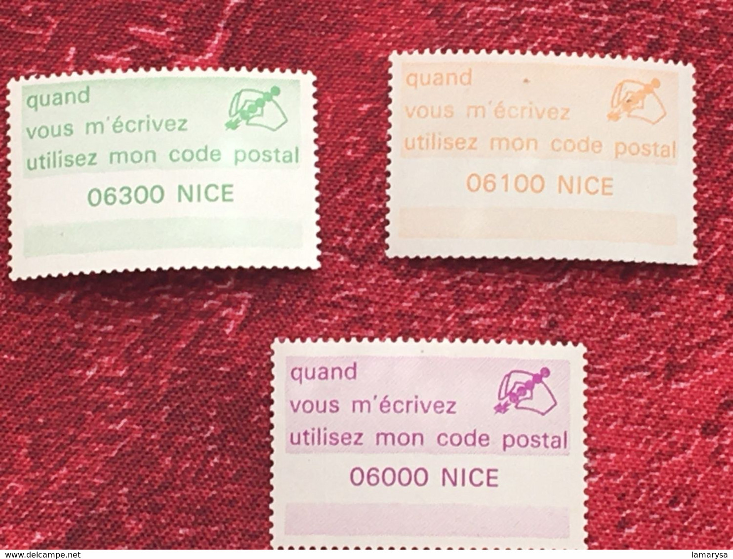 Le Code Postal-Lot 38 Vignette P.T.T. Différentes Villes-☛Erinnophilie,stamp,Timbre,Label,Sticker-Aufkleber-Bollo-Viñeta - Código Postal