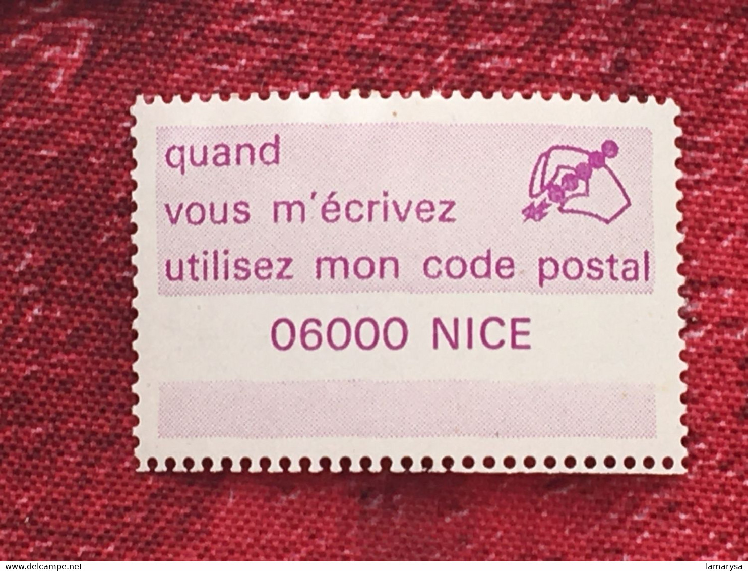 Le Code Postal-Lot 38 Vignette P.T.T. différentes villes-☛Erinnophilie,stamp,Timbre,Label,Sticker-Aufkleber-Bollo-Viñeta