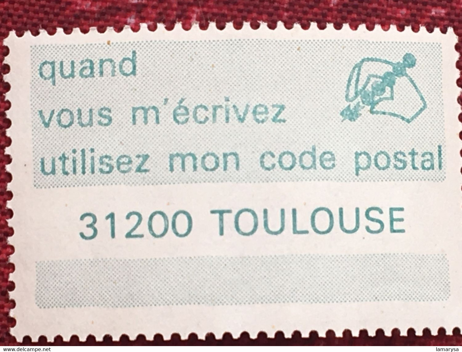 Le Code Postal-Lot 38 Vignette P.T.T. différentes villes-☛Erinnophilie,stamp,Timbre,Label,Sticker-Aufkleber-Bollo-Viñeta