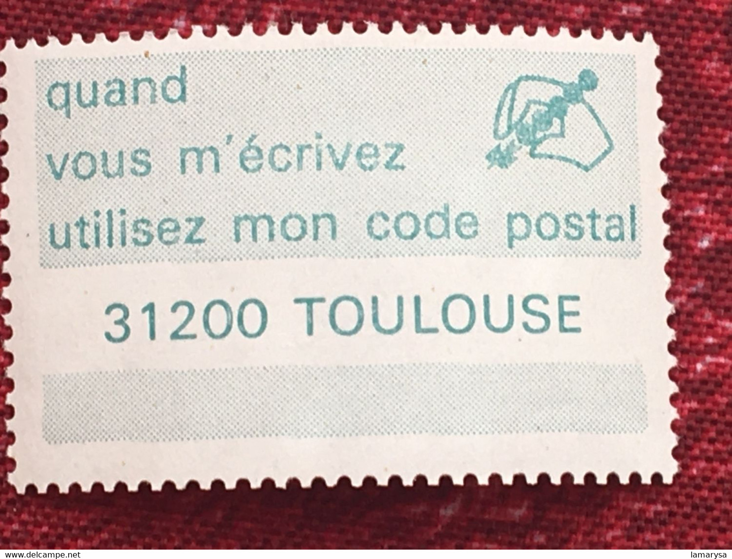 Le Code Postal-Lot 38 Vignette P.T.T. différentes villes-☛Erinnophilie,stamp,Timbre,Label,Sticker-Aufkleber-Bollo-Viñeta