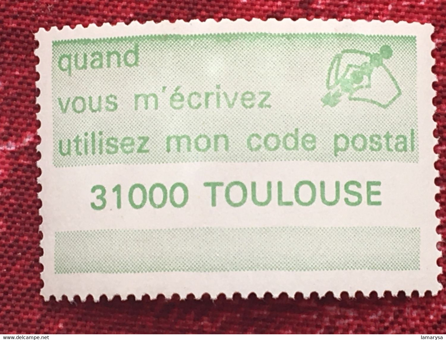 Le Code Postal-Lot 38 Vignette P.T.T. différentes villes-☛Erinnophilie,stamp,Timbre,Label,Sticker-Aufkleber-Bollo-Viñeta