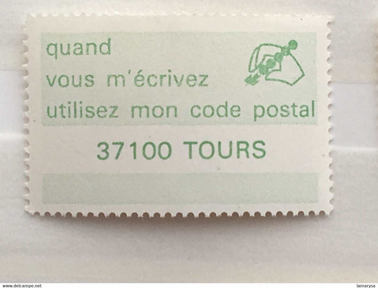 Le Code Postal-Lot 38 Vignette P.T.T. différentes villes-☛Erinnophilie,stamp,Timbre,Label,Sticker-Aufkleber-Bollo-Viñeta