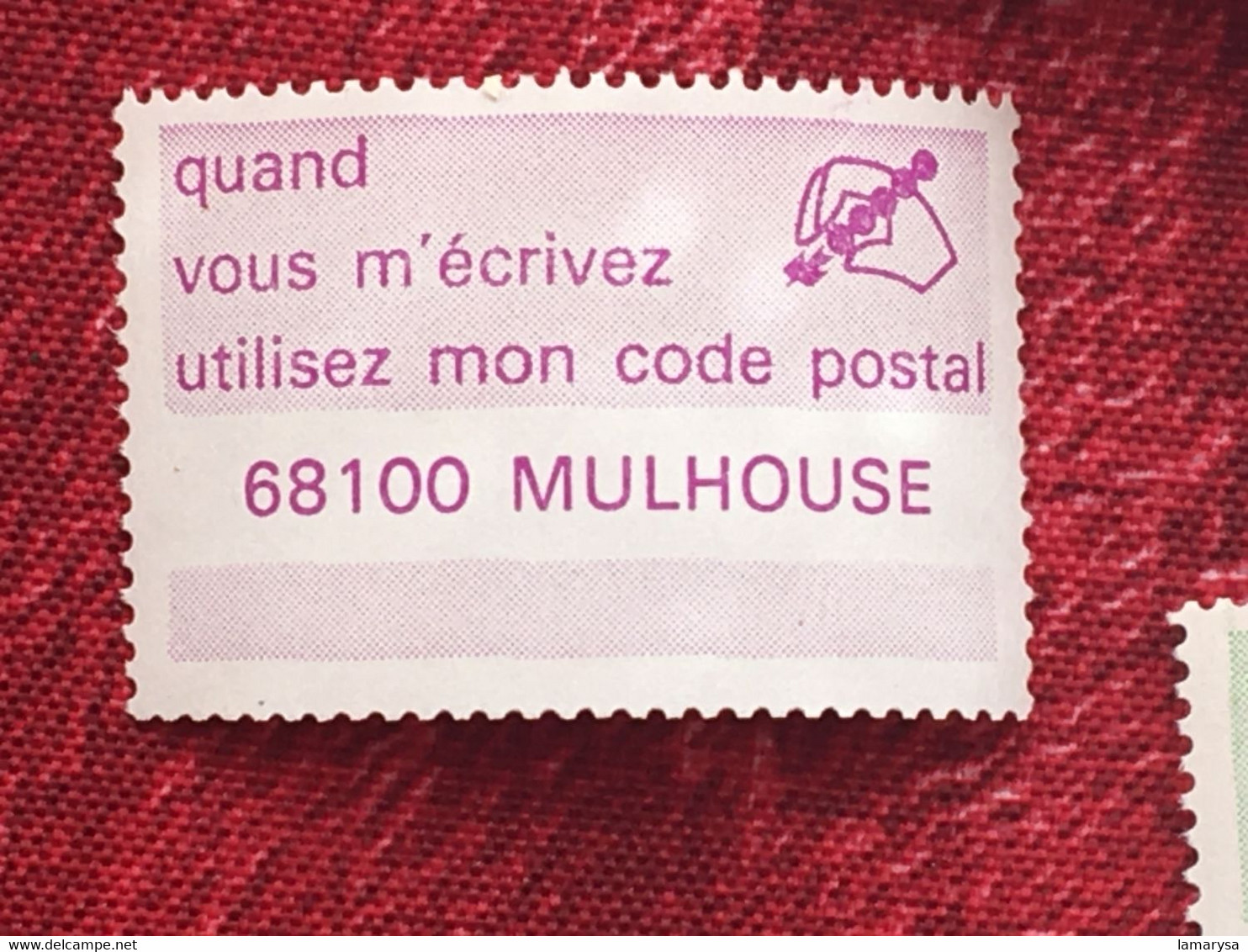 Le Code Postal-Lot 38 Vignette P.T.T. différentes villes-☛Erinnophilie,stamp,Timbre,Label,Sticker-Aufkleber-Bollo-Viñeta