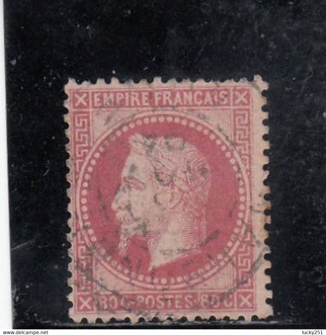 France - Année 1863/70 - N°YT 32 - Oblitération CàD - 80c Rose - 1863-1870 Napoleone III Con Gli Allori