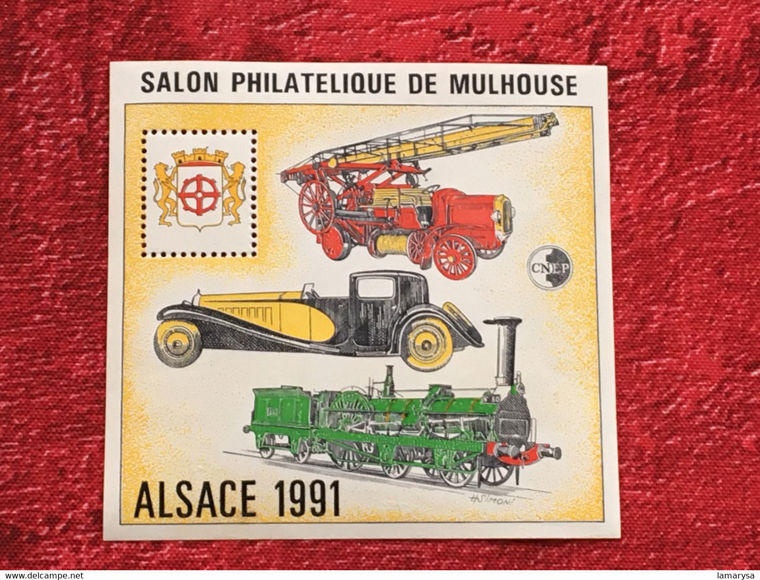 Bloc CNEP  N° Yvert 13 Neuf * "ALSACE 1991 Salon Philatélique De Mulhouse"-☛Erinnophilie, Bloc & Feuillet Cote 14€-alter - Código Postal