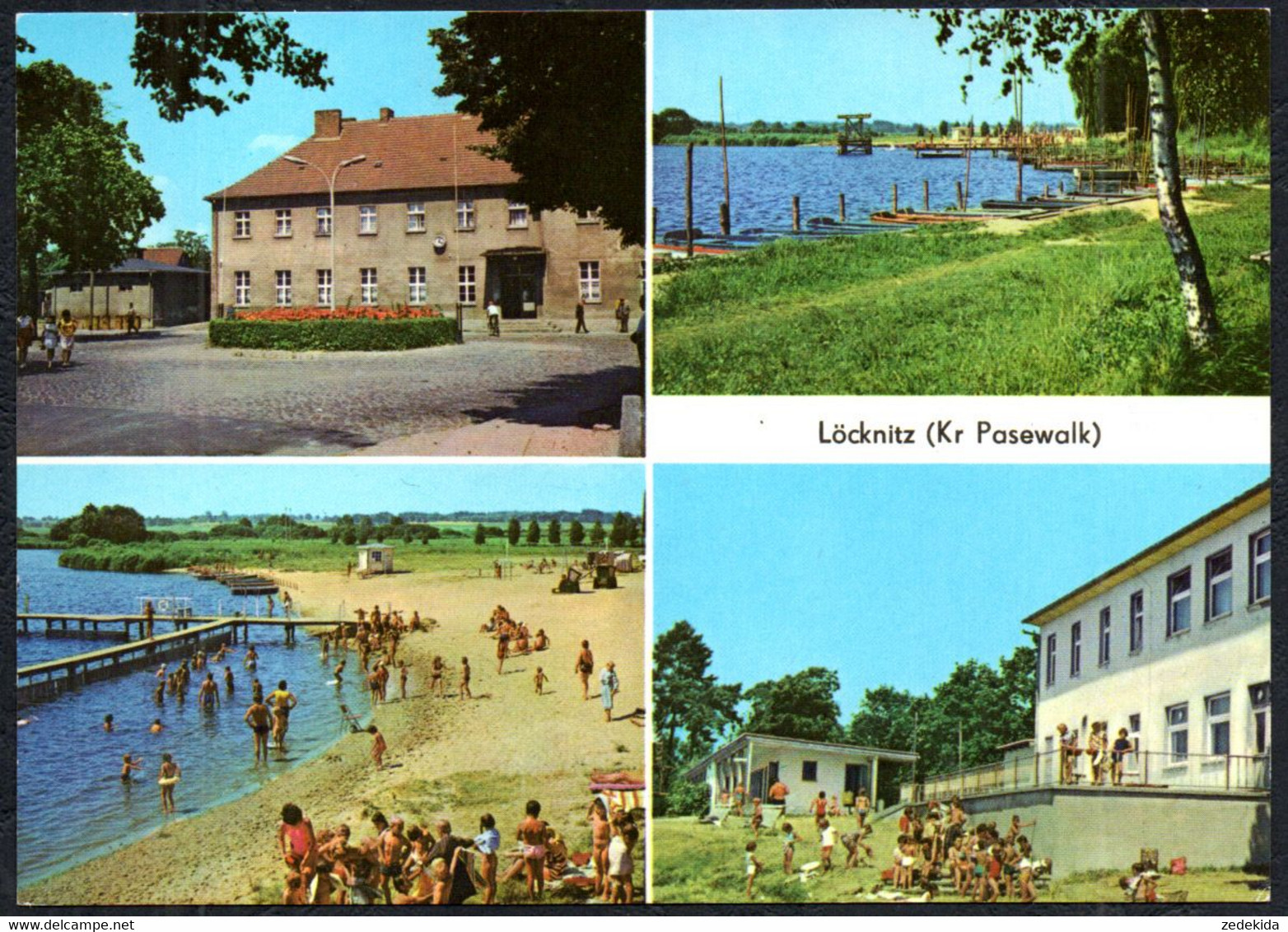 F9879 - TOP Löcknitz - Bahnhof HO Gaststätte Haus Am See - Verlag Bild Und Heimat Reichenbach - Pasewalk