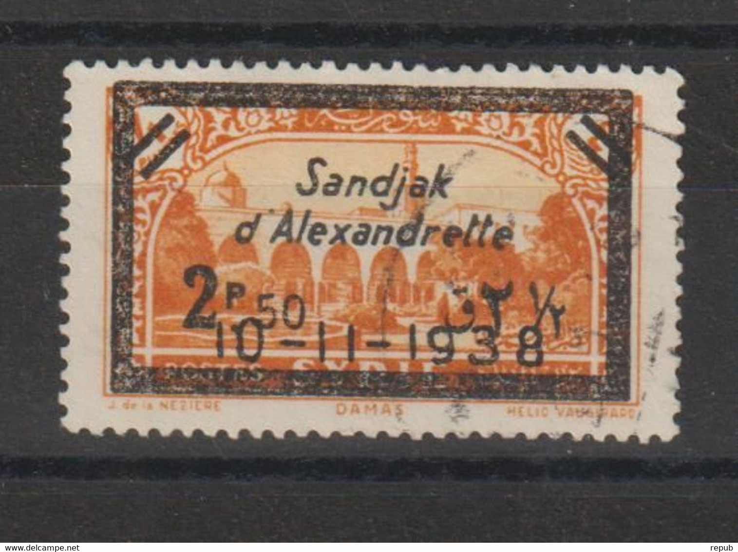 Alexandrette 1938 Timbres De Deuil 15, 1 Val Oblit Used - Used Stamps
