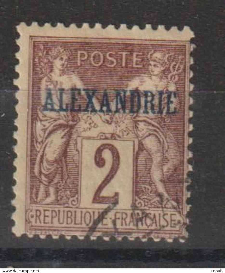 Alexandrie 1899-1900 Sage Surchargé 2, 1 Val Oblit Used - Oblitérés