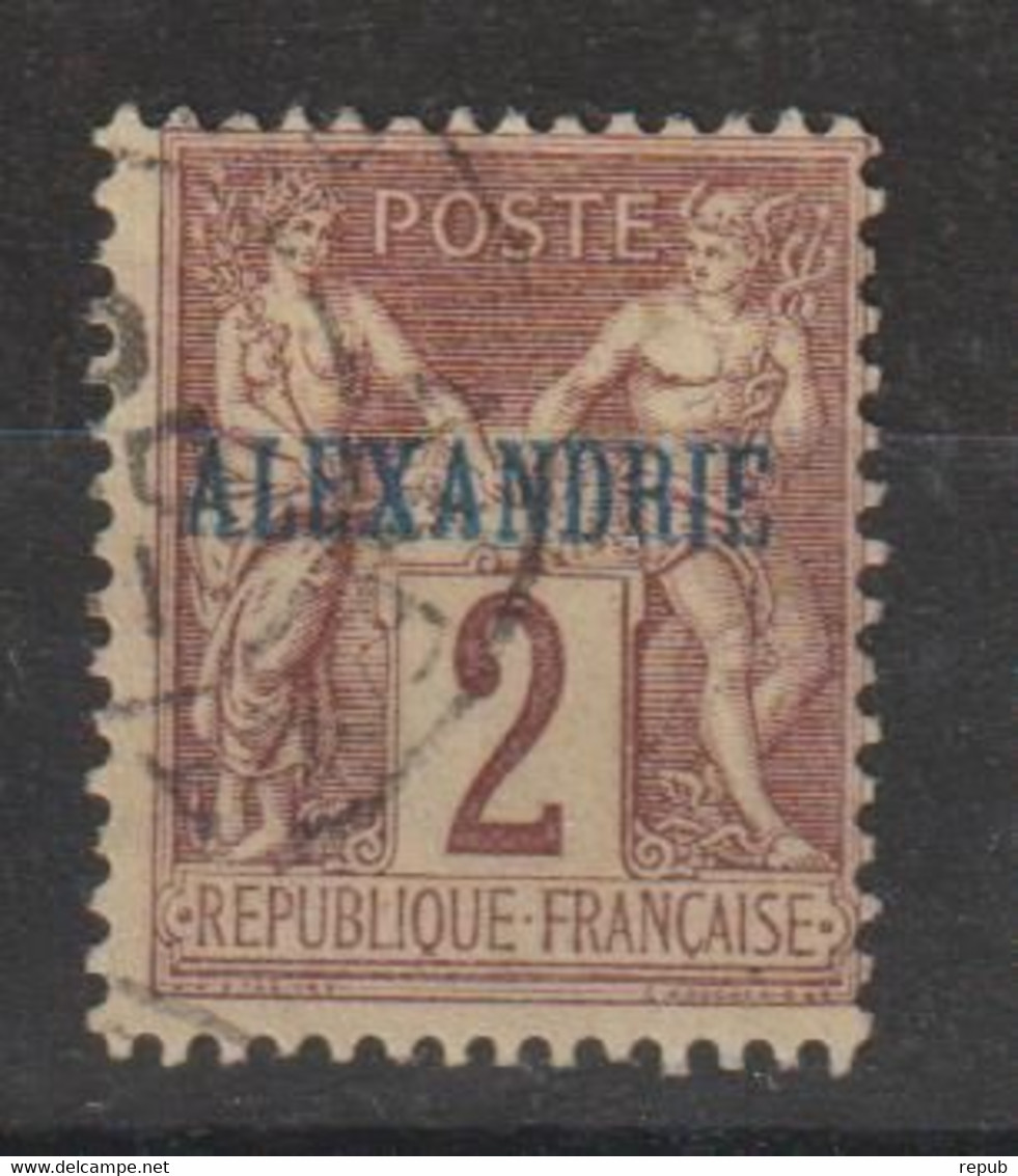 Alexandrie 1899-1900 Sage Surchargé 2, 1 Val Oblit Used - Oblitérés