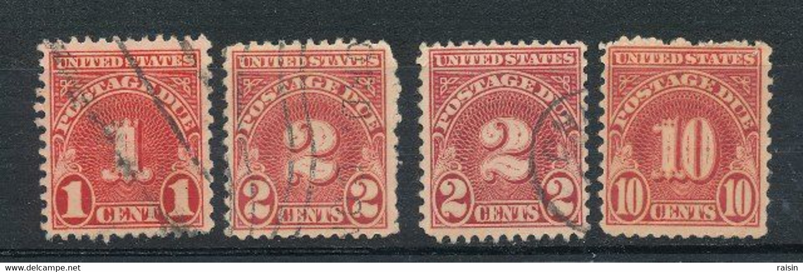 U. S. A.  Postage Due Timbres Taxe Lot De 4 Différents - Postage Due