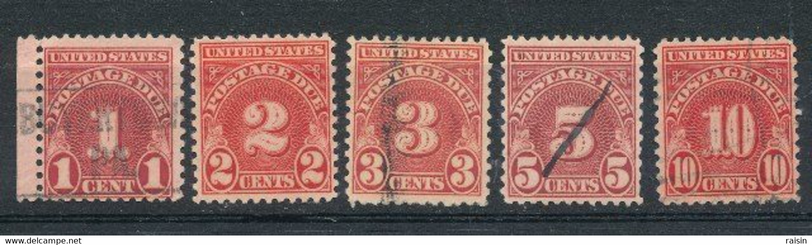 U. S. A.  Postage Due Timbres Taxe Lot De 5 Différents - Franqueo