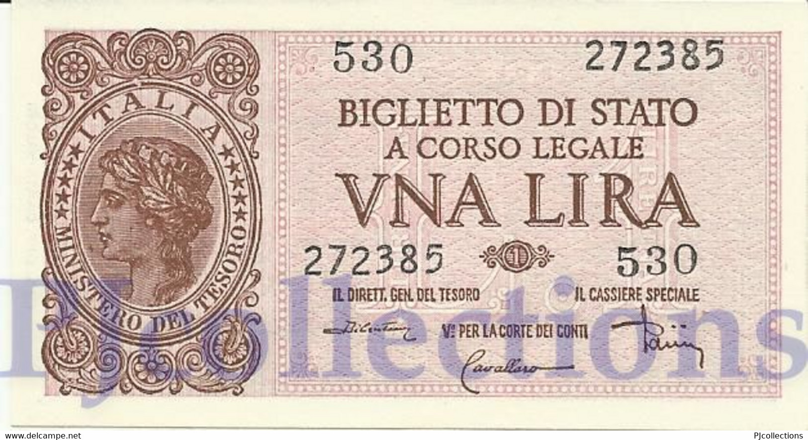 ITALY 1 LIRA 1944 PICK 29c UNC - Italië – 1 Lira