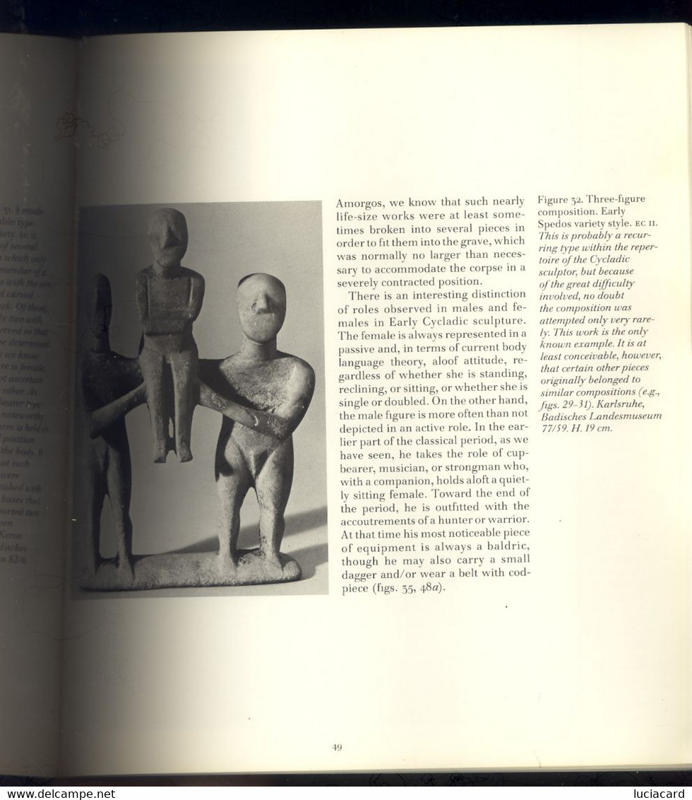 EARLY CYCLADIC SCULPTURE -PAT GETZ PREZIOSI -THE J. PAUL GETTY MUSEUM MALIBU - Schöne Künste