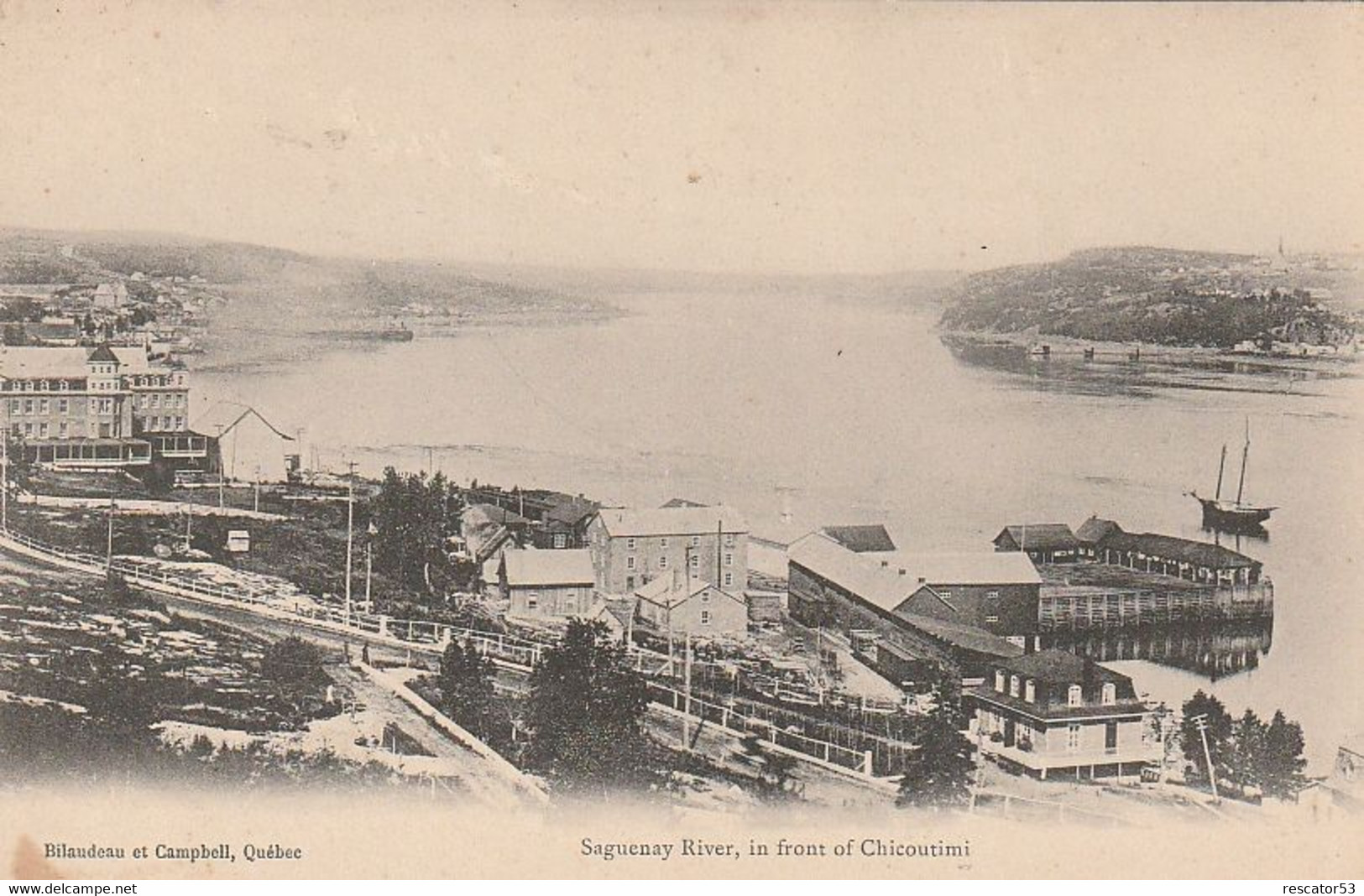 Cpa Saguenay River In Front Of Chicoutimi - Saguenay