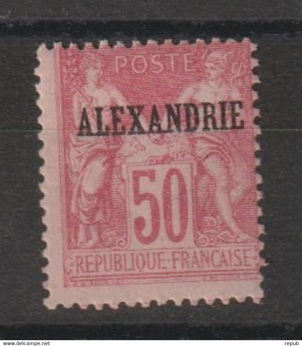 Alexandrie 1899-1900 Sage Surchargé 14, 1 Val * Charnière MH - Neufs