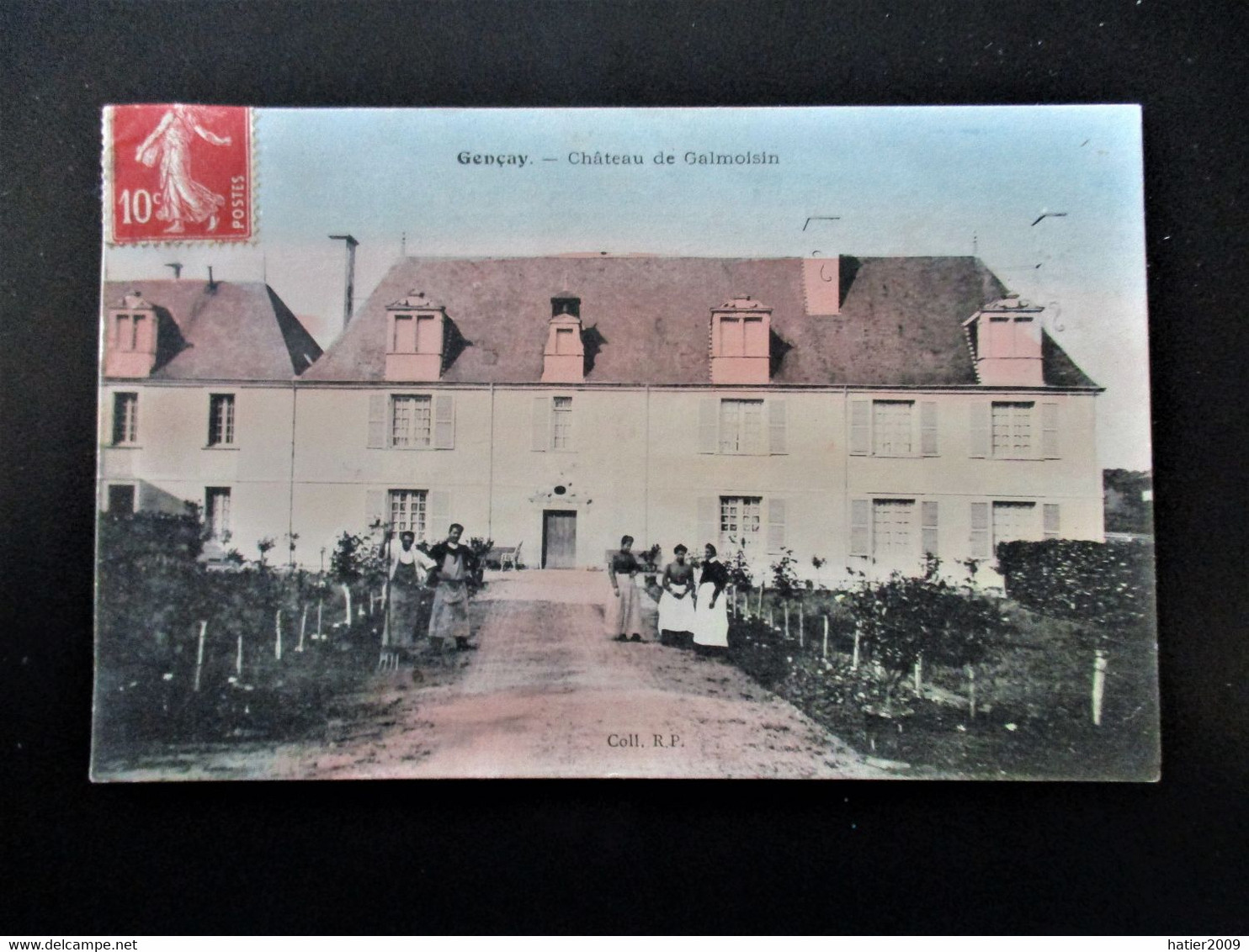 GENCAY - Château De GALMOISIN - Animé Personnel De Service - Belle Carte Colorisée - Gencay