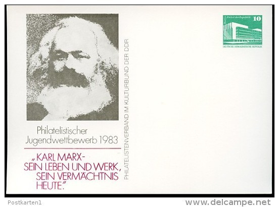 DDR PP18 C1/001 Privat-Postkarte KARL MARX Berlin 1983  NGK 3,00 € - Cartoline Private - Nuovi