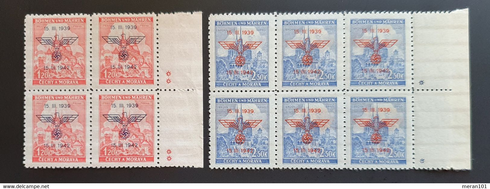 Böhmen Und Mähren 1943, Mi 83-84, 6er + 4er-Block Plattensternchen MNH(postfrisch) - Nuevos