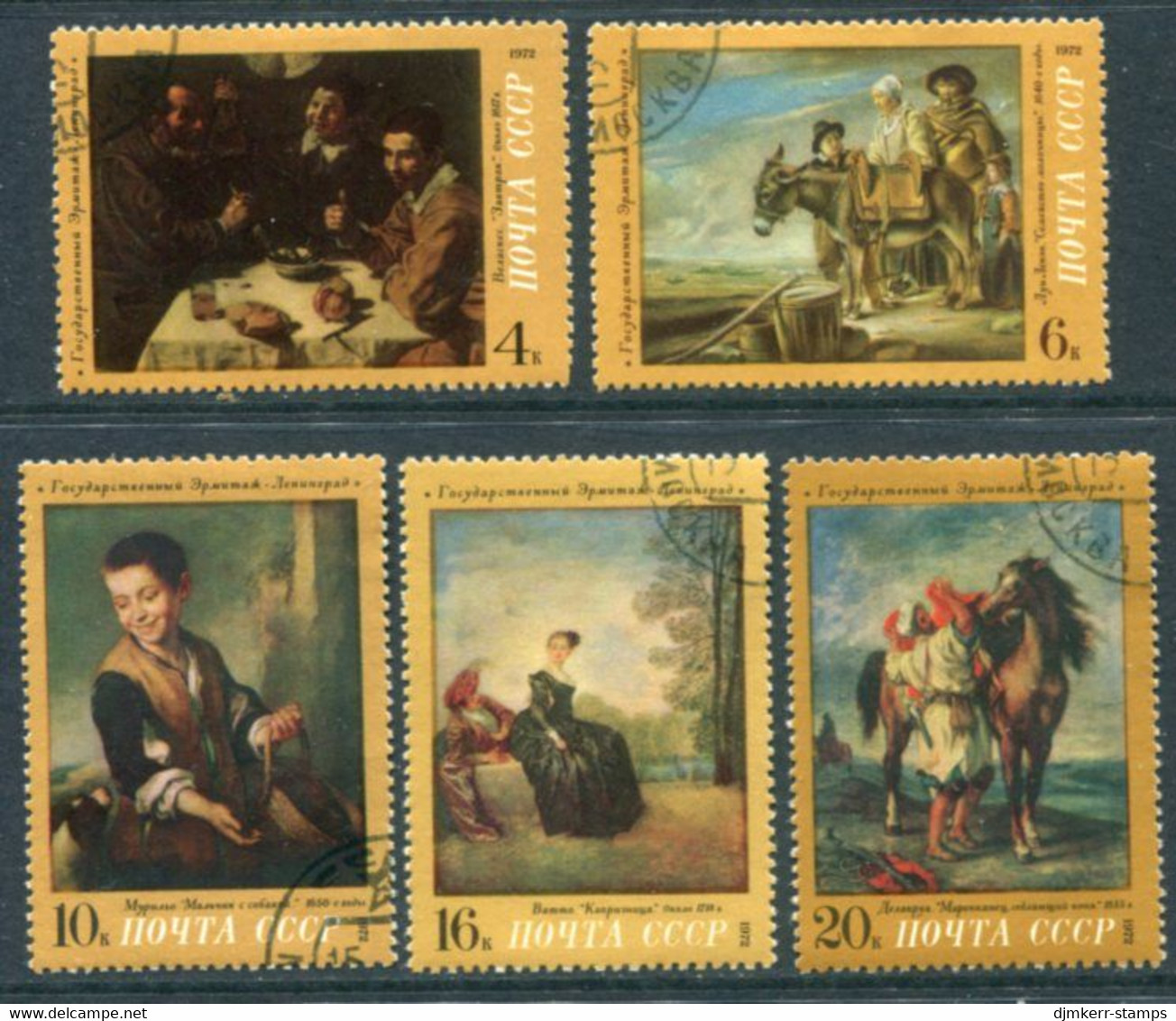 SOVIET UNION 1972 Foreign Paintings Used.  Michel 4036-40 - Gebraucht