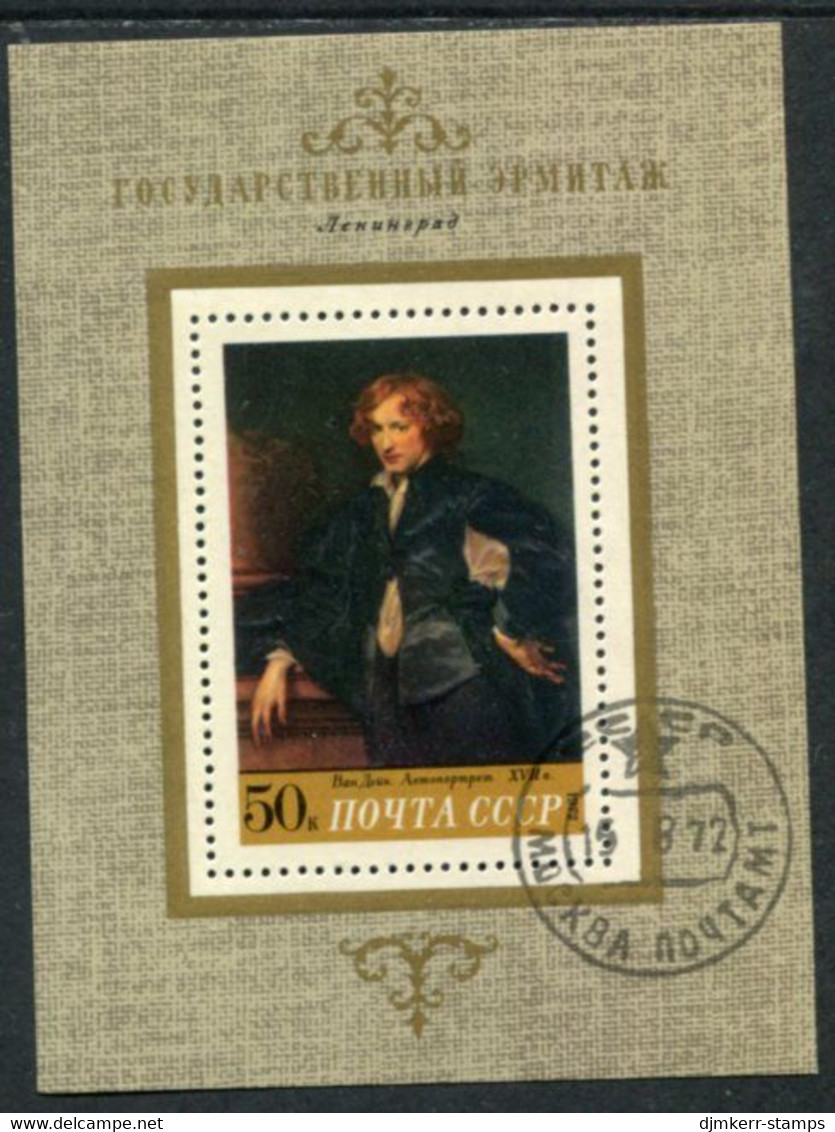 SOVIET UNION 1972 Van Dyck Self-portrait Block Used.  Michel Block 78 - Used Stamps