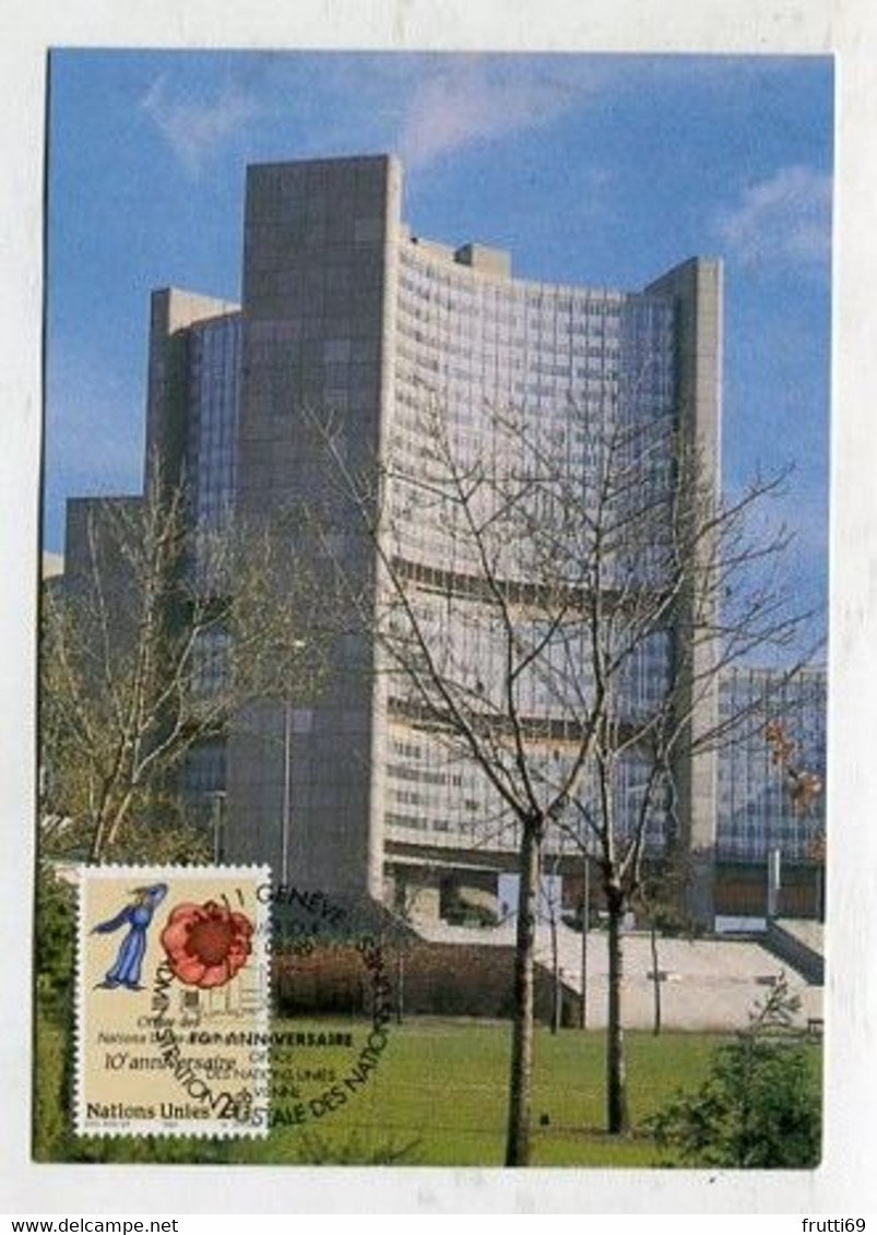 MC 076152 - UNITED NATIONS - Office Des Nations Unies A 10e Anniversaire - Cartes-maximum