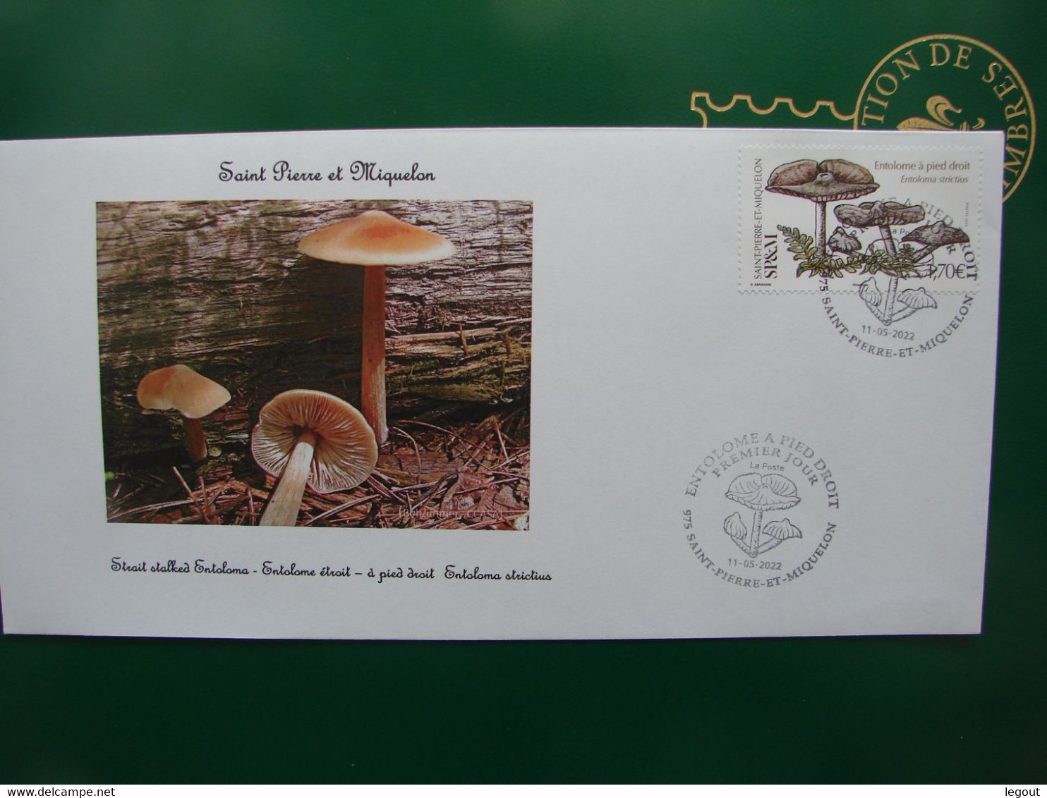 SPM/SAINT PIERRE ET MIQUELON 1ER JOUR /FDC CHAMPIGNON ENTOLOME ETROIT ENTOLOMA STRICTUS - Cartas & Documentos