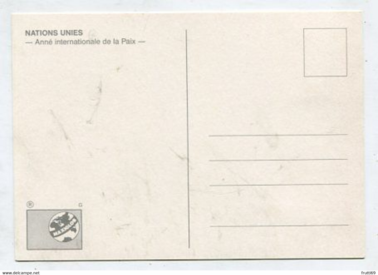 MC 076171 - UNITED NATIONS - Anné Internatioanle De La Paix - Cartoline Maximum