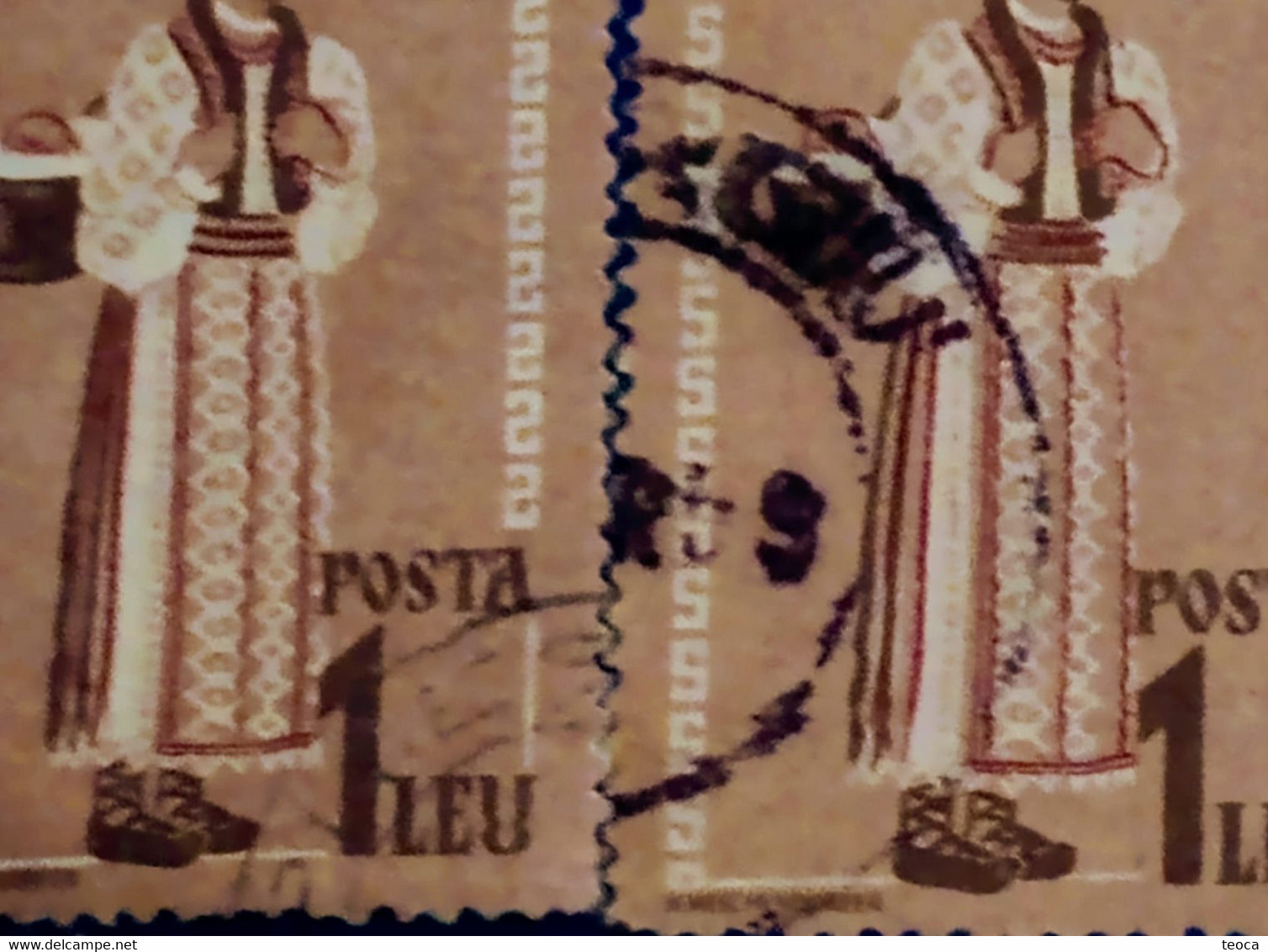 Errors Romania 1958 Mi 1746-1747 Printed With Misplaced Costumes Model Banat Area - Errors, Freaks & Oddities (EFO)