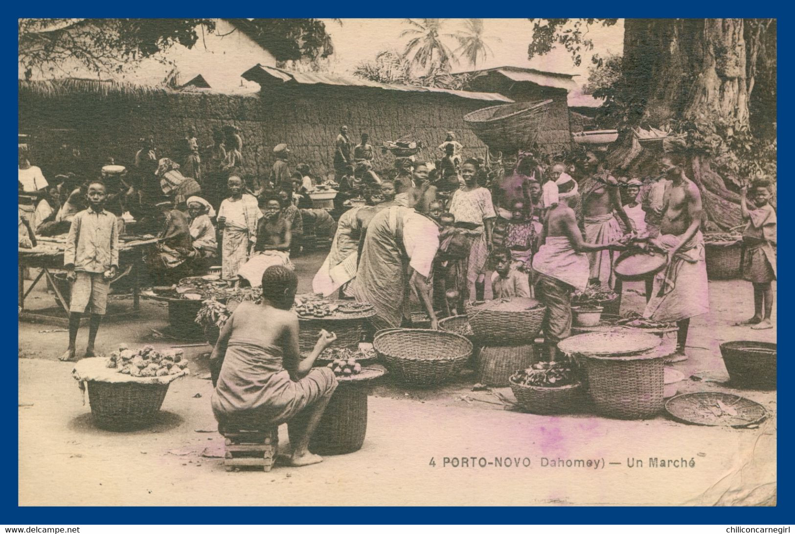 * Dahomey - PORTO NOVO - Un Marché - Très Animée - 4 - Collection GEO WOLBER - Dahomey